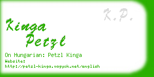 kinga petzl business card